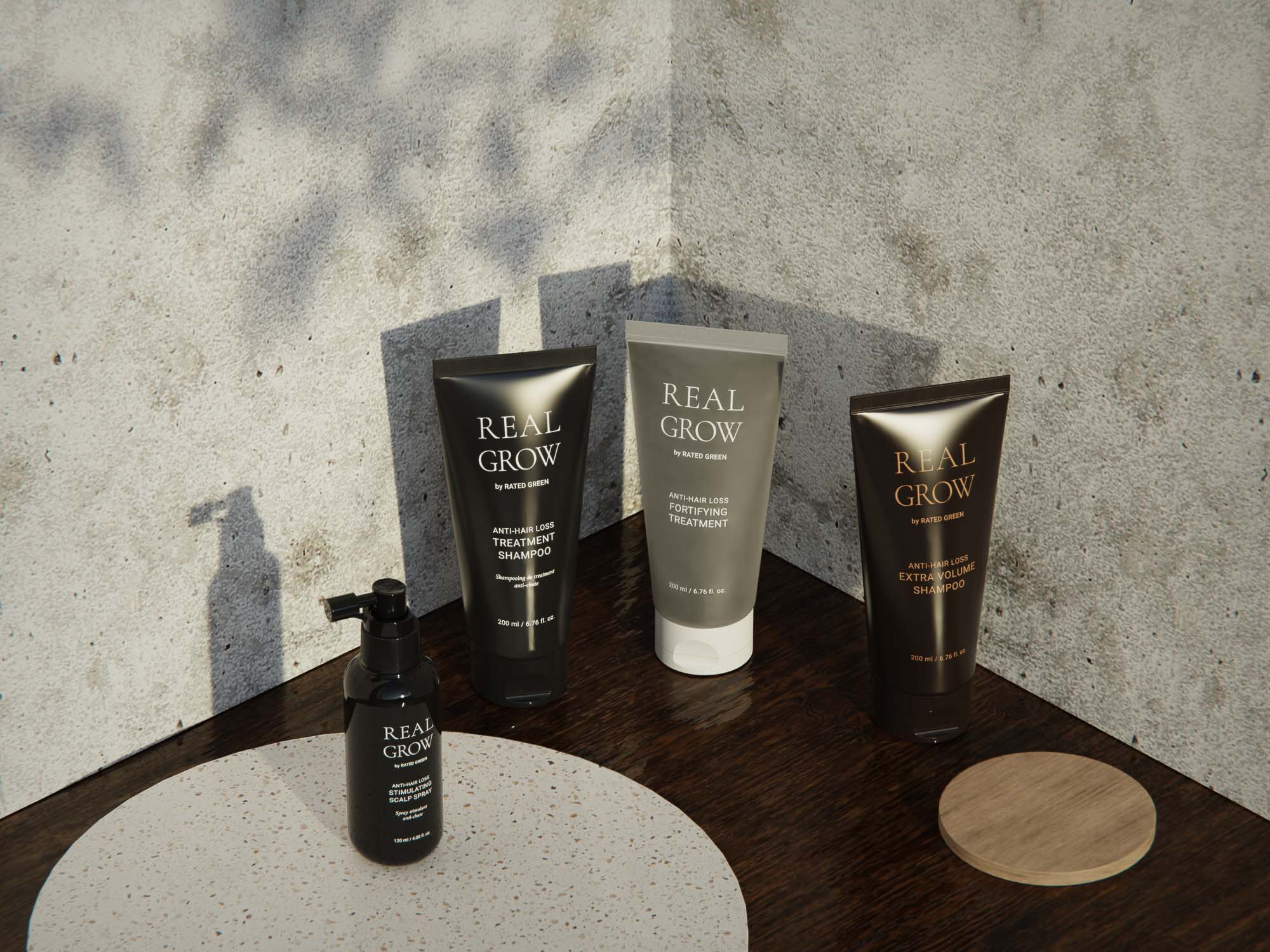 Шампунь для об'єму волосся та профілактики випадіння Rated Green Real Grow Anti-Hair Loss Extra Volume Shampoo